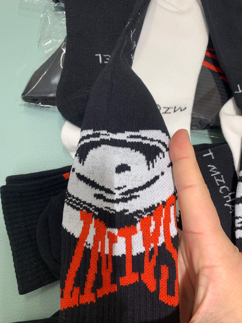 Real Pics One Pair Black White Socks Men Women Basketball Socks 25ss
