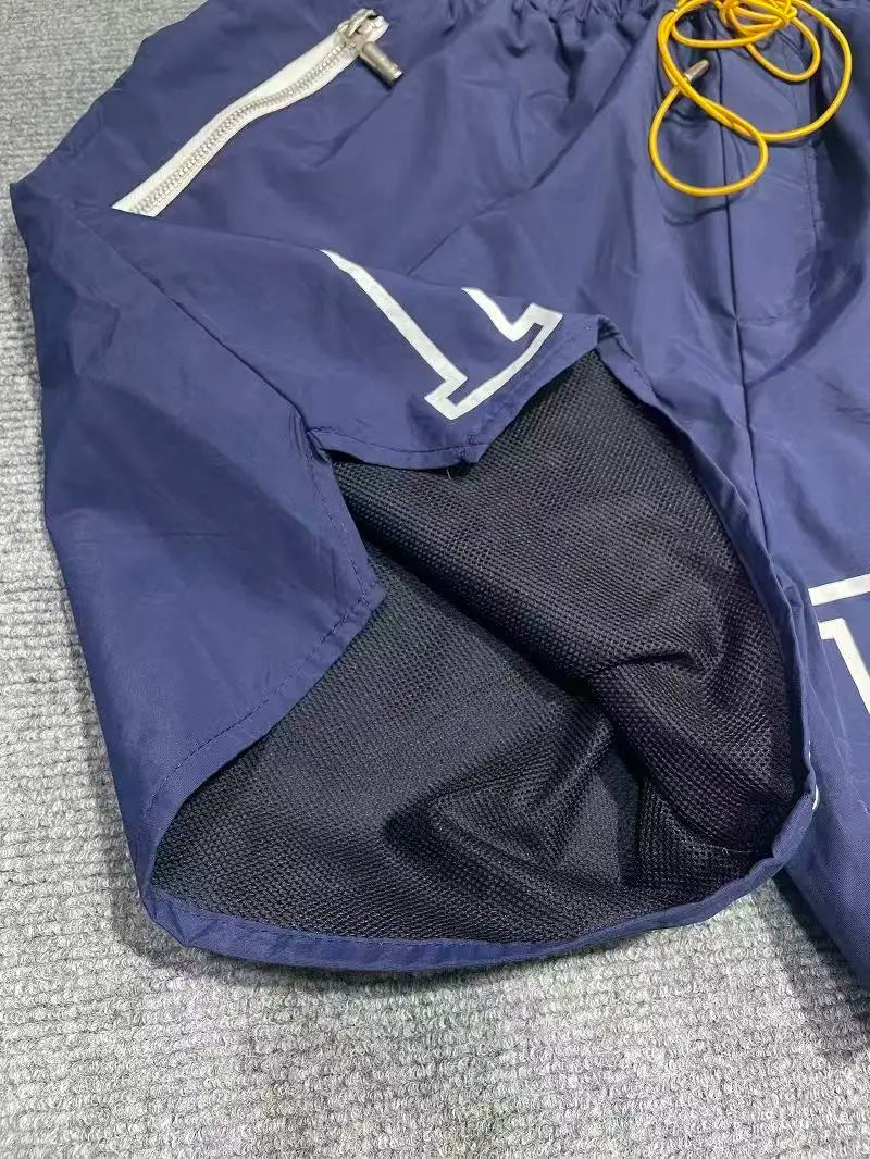 High street fashion RHUDE letter printed hip-hop casual pants beach pants men's five quarter shorts