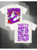 Tuicbusters Men's Funny Novelty T-Shirt That's A Lot of Cough Syrup Slogan Print White Casual Short Sleeve Round Neck Tee