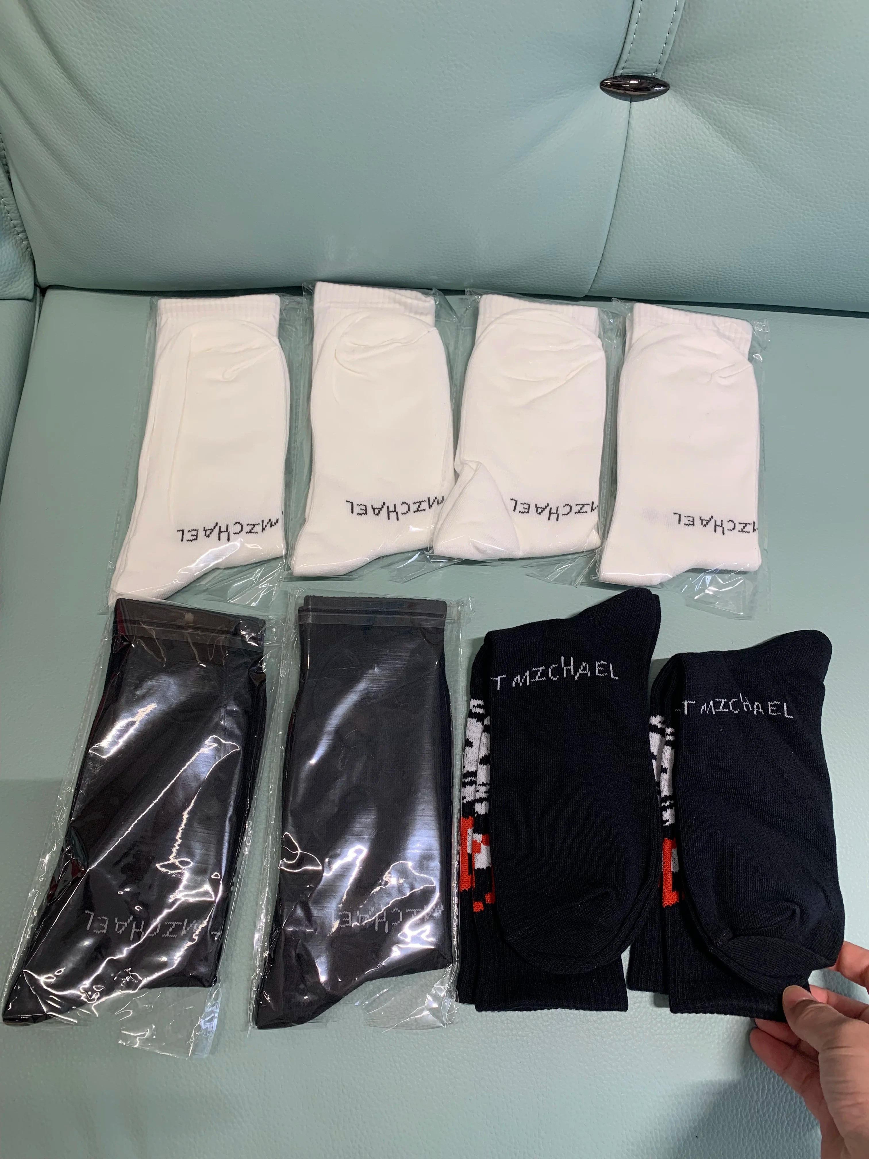 Real Pics One Pair Black White Socks Men Women Basketball Socks 25ss