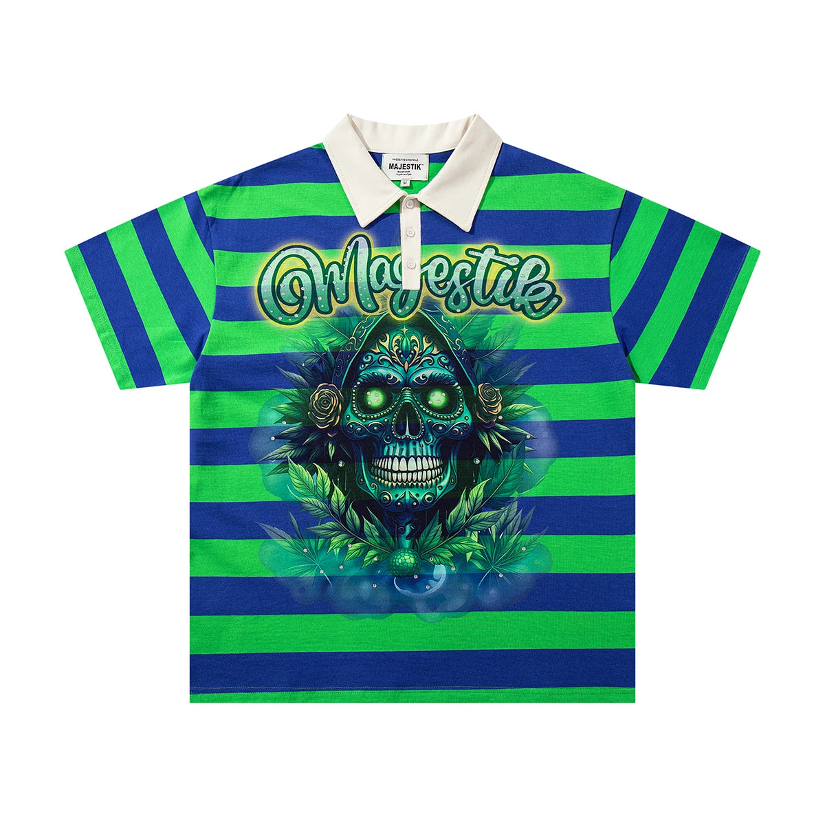 Color Match Striped Shinning Diamon Polo Shirts for Men Patchwork Streetwear Cotton High Quality Summer T-shirts Oversized