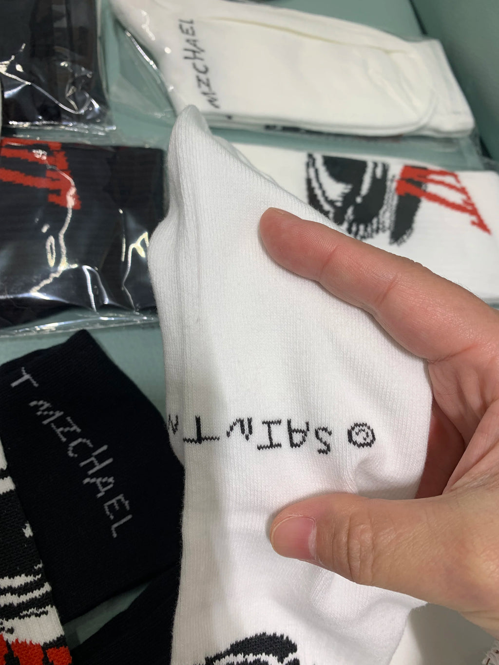 Real Pics One Pair Black White Socks Men Women Basketball Socks 25ss